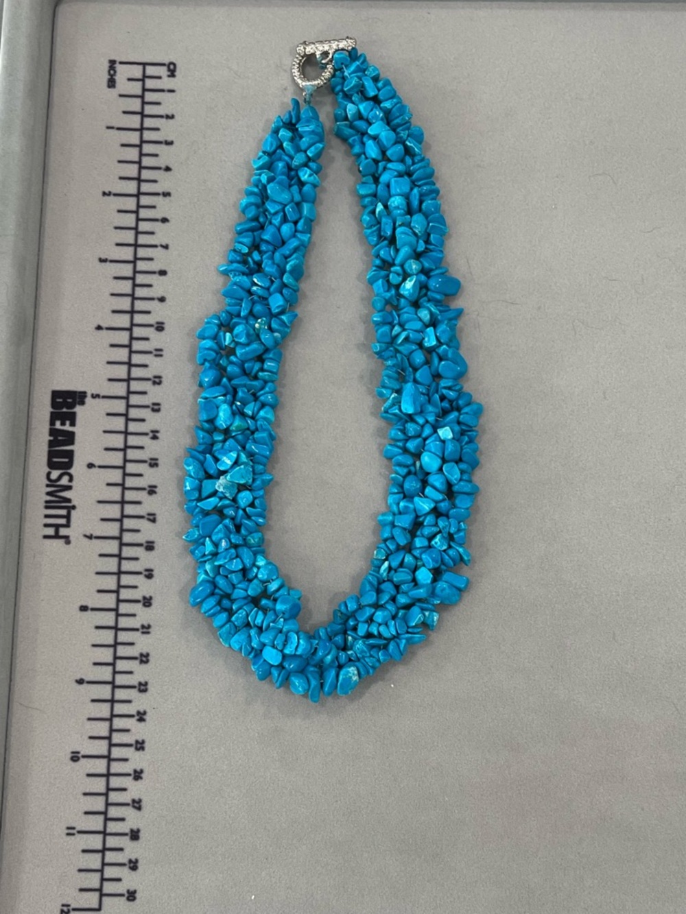 Bright Turquoise Multi-Chip Statement Necklace - Picture 2 of 8
